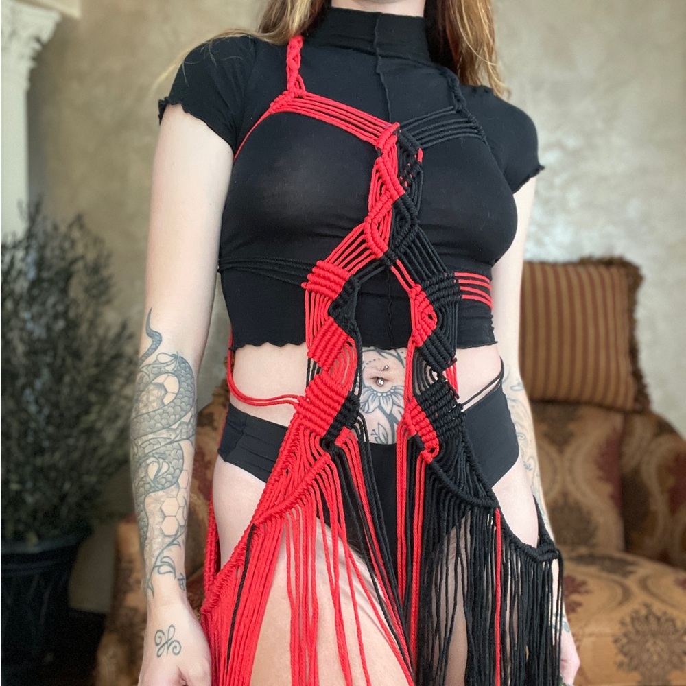 Original GoodVibeGoda Handmade Macramé Rope Dress